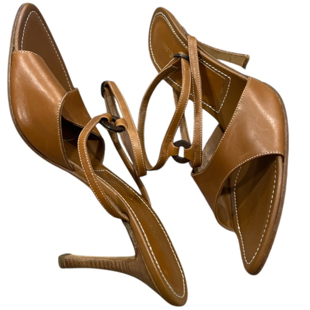 Sergio Rossi brown strappy heels